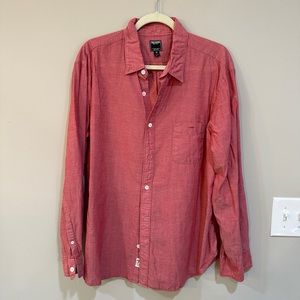 Red brushed flannel Todd Snyder button down XL